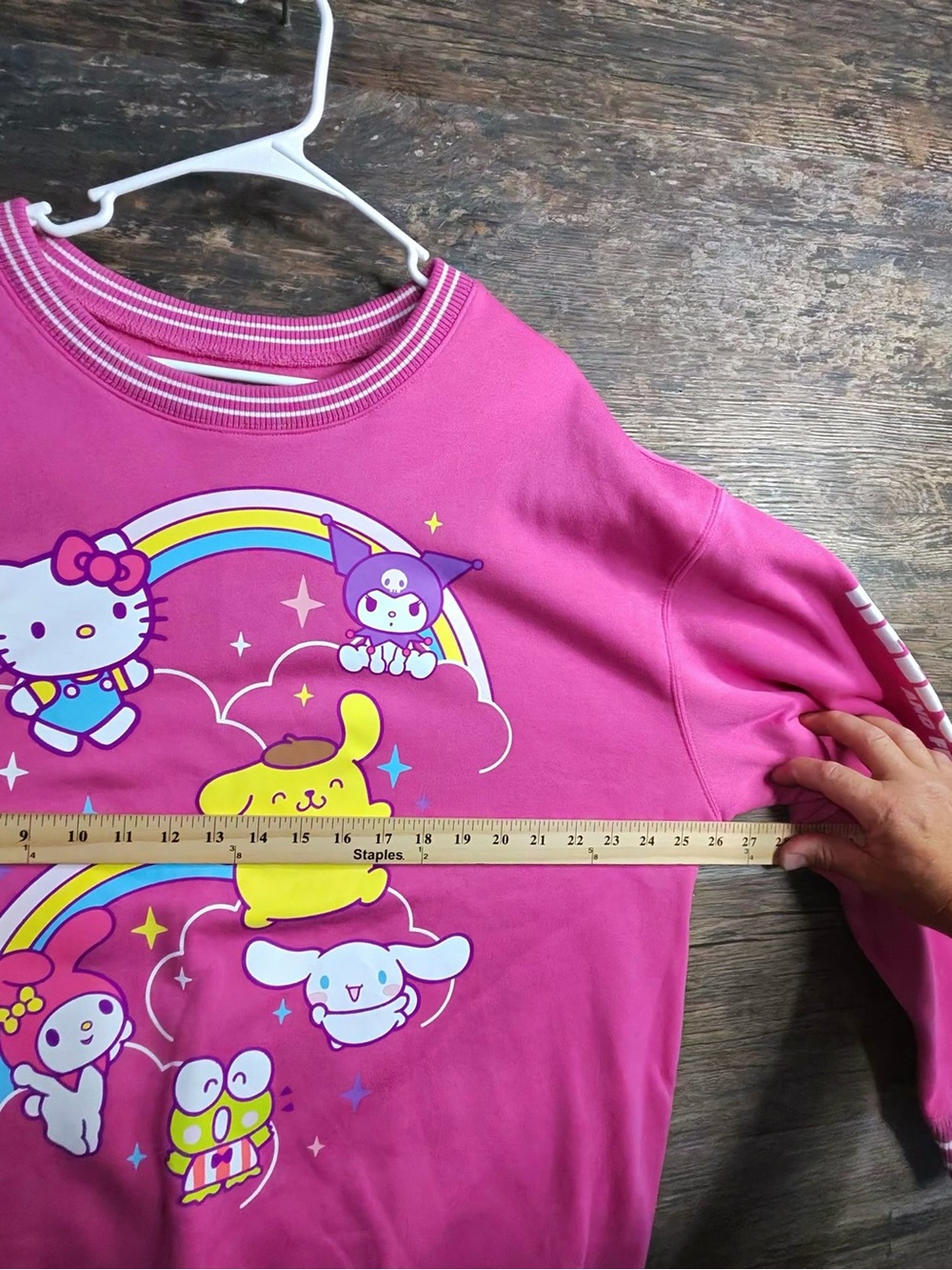 Hello Kitty Pink Rainbow Character Sweatshirt - Picture 4 of 9
